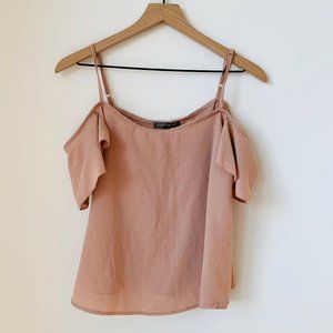 Don't Ask Why Cold Shoulder Top in Rosey